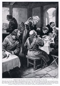 Wimund racontant ses aventures aux moines de Byland AD1141, années 1920